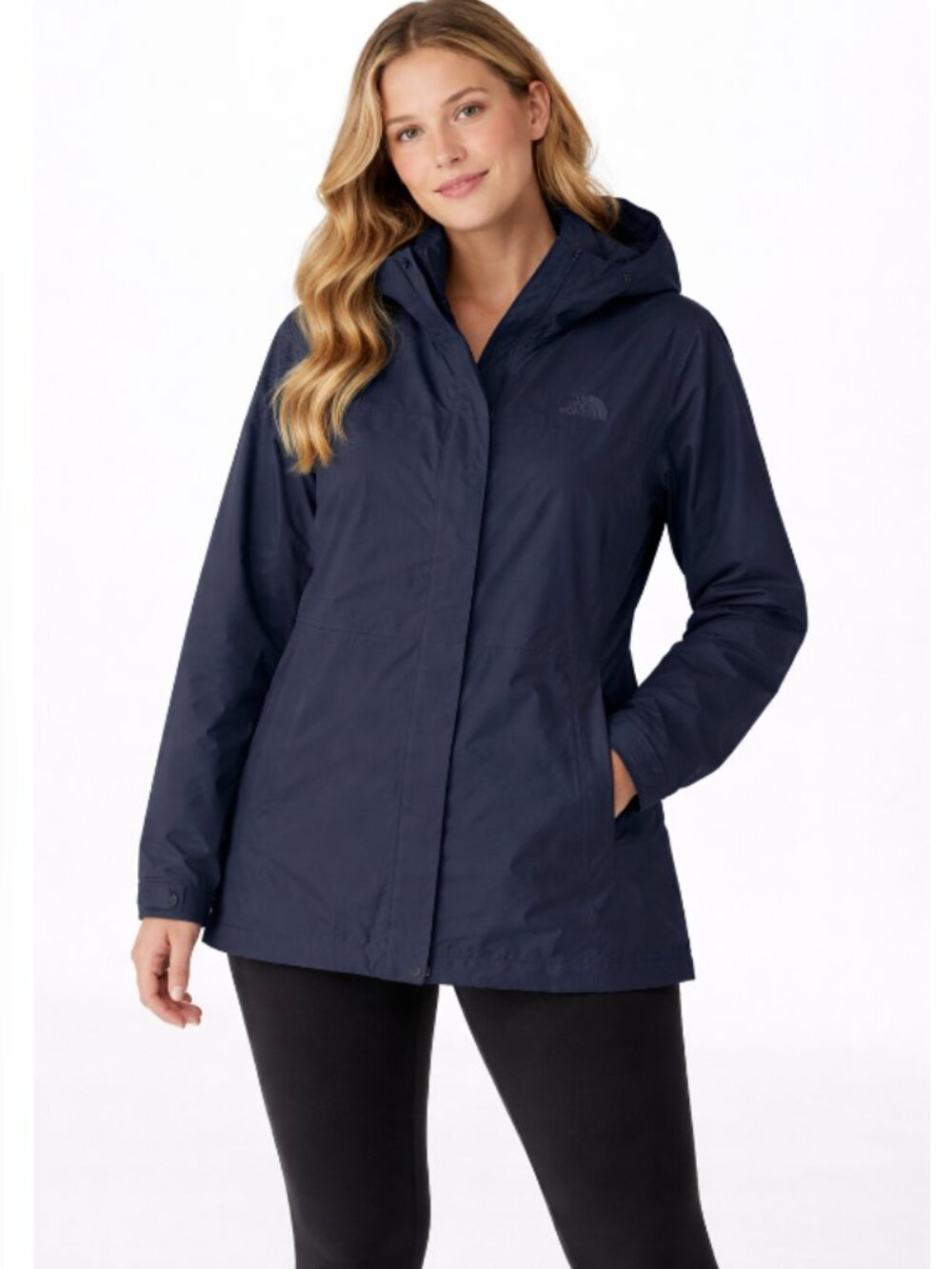 The North Face Women's City Midi Trench Coat Navy Blue Medium